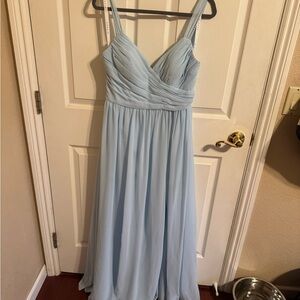 Azazie Light Blue Maxi Dress